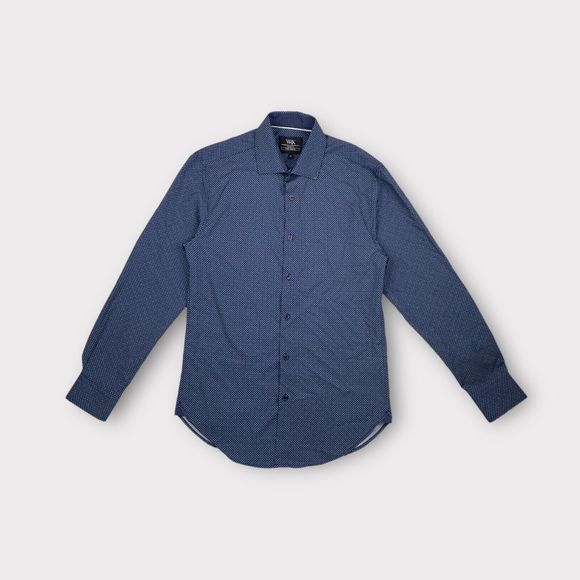 W.R.K Work Rest Karma Men's Small Medallion 4 Way Stretch Button Shirt Blue - Picture 2 of 14